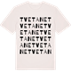 Vintage White t-shirt med Tvetane ordlek t-shirt