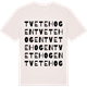 Vintage White t-shirt med Tvetehogen ordlek t-shirt