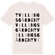 Vintage White t-shirt med Tvillingsgården ordlek t-shirt