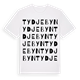 White t-shirt med Tydjebyn ordlek t-shirt