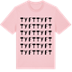 Pink Cotton t-shirt med Tyft ordlek t-shirt