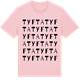 Pink Cotton t-shirt med Tyfta ordlek t-shirt