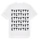 White t-shirt med Tyftet ordlek t-shirt