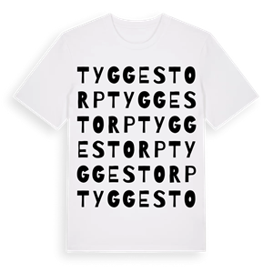 Tyggestorp ordlek t-shirt – ekologisk bomull t-shirt från Pinshirt