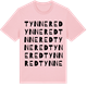 Pink Cotton t-shirt med Tynnered ordlek t-shirt