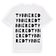 White t-shirt med Tynnered ordlek t-shirt