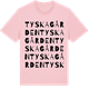 Pink Cotton t-shirt med Tyskagården ordlek t-shirt