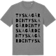Mid Heather Gray t-shirt med Tyskagården ordlek t-shirt