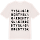 Vintage White t-shirt med Tyskagården ordlek t-shirt
