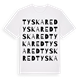 White t-shirt med Tyskared ordlek t-shirt