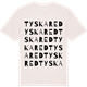 Vintage White t-shirt med Tyskared ordlek t-shirt