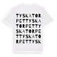 White t-shirt med Tyskatorpet ordlek t-shirt