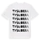 White t-shirt med Tyskorna ordlek t-shirt