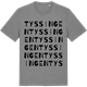 Mid Heather Gray t-shirt med Tyssingen ordlek t-shirt