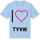 Blue Soul t-shirt med Jag älskar Tyvik t-shirt stort tryck