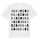 White t-shirt med Ubbared ordlek t-shirt