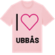 Pink Cotton t-shirt med Jag älskar Ubbås t-shirt stort tryck