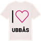 Vintage White t-shirt med Jag älskar Ubbås t-shirt stort tryck