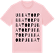 Pink Cotton t-shirt med Ubbatorp ordlek t-shirt