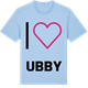 Blue Soul t-shirt med Jag älskar Ubby t-shirt stort tryck