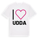 White t-shirt med Jag älskar Udda t-shirt stort tryck