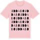 Pink Cotton t-shirt med Uddabo ordlek t-shirt