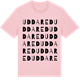 Pink Cotton t-shirt med Uddared ordlek t-shirt