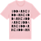 Pink Cotton t-shirt med Uddarne ordlek t-shirt