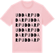 Pink Cotton t-shirt med Uddarp ordlek t-shirt