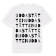 White t-shirt med Uddastätten ordlek t-shirt