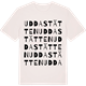 Vintage White t-shirt med Uddastätten ordlek t-shirt