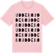 Pink Cotton t-shirt med Uddebo ordlek t-shirt