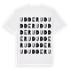 White t-shirt med Udderud ordlek t-shirt
