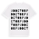 White t-shirt med Uddetorp ordlek t-shirt