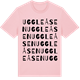 Pink Cotton t-shirt med Uggleåsen ordlek t-shirt