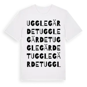 Ugglegärdet ordlek t-shirt – ekologisk bomull t-shirt från Pinshirt