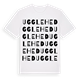 White t-shirt med Ugglehed ordlek t-shirt