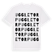White t-shirt med Uggletorp ordlek t-shirt
