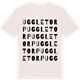 Vintage White t-shirt med Uggletorp ordlek t-shirt