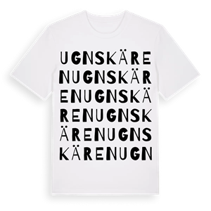Ugnskären ordlek t-shirt – ekologisk bomull t-shirt från Pinshirt