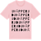 Pink Cotton t-shirt med Uhäpperud ordlek t-shirt