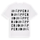 White t-shirt med Uhäpperud ordlek t-shirt