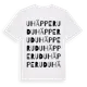 White t-shirt med Uhäpperud ordlek t-shirt