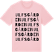 Pink Cotton t-shirt med Ulfsgården ordlek t-shirt