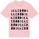 Pink Cotton t-shirt med Ulkeröd ordlek t-shirt