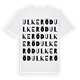 Ulkeröd ordlek t-shirt