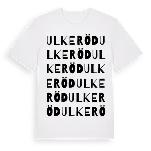 Ulkeröd ordlek t-shirt – ekologisk bomull t-shirt från Pinshirt