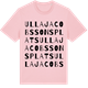 Pink Cotton t-shirt med Ulla Jacobssons Plats ordlek t-shirt