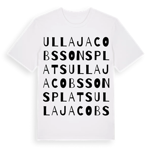 Ulla Jacobssons Plats ordlek t-shirt – ekologisk bomull t-shirt från Pinshirt