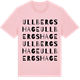 Pink Cotton t-shirt med Ullbergshage ordlek t-shirt